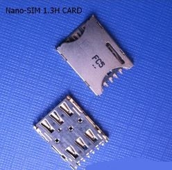 Đầu nối thẻ Nano SIM 50V 0.5A 6 pin Đẩy kéo